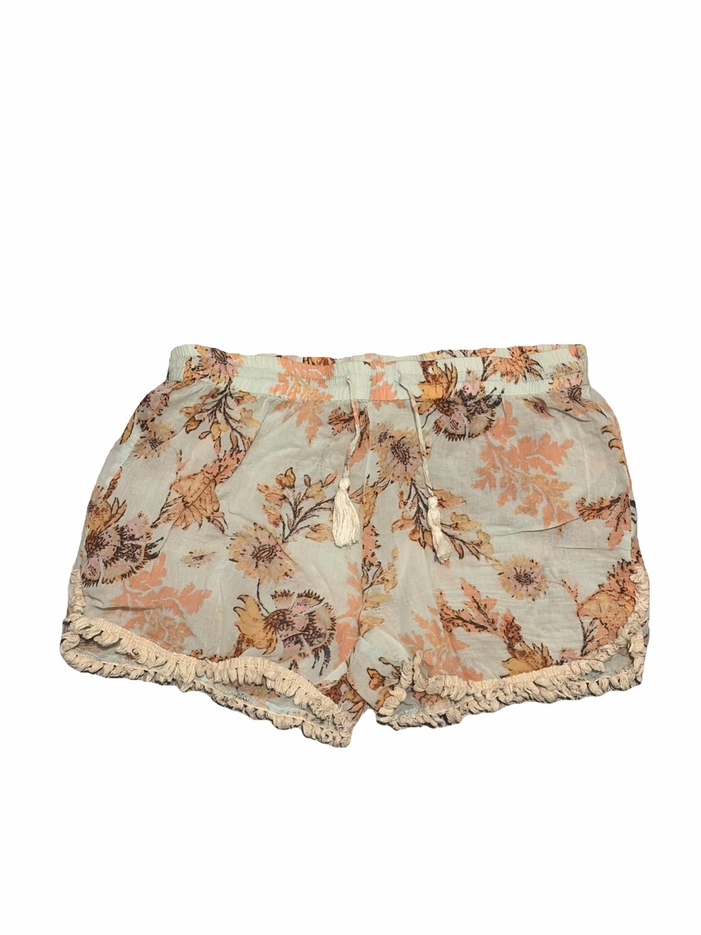 Cost Plus World Market Floral Tassel Shorts